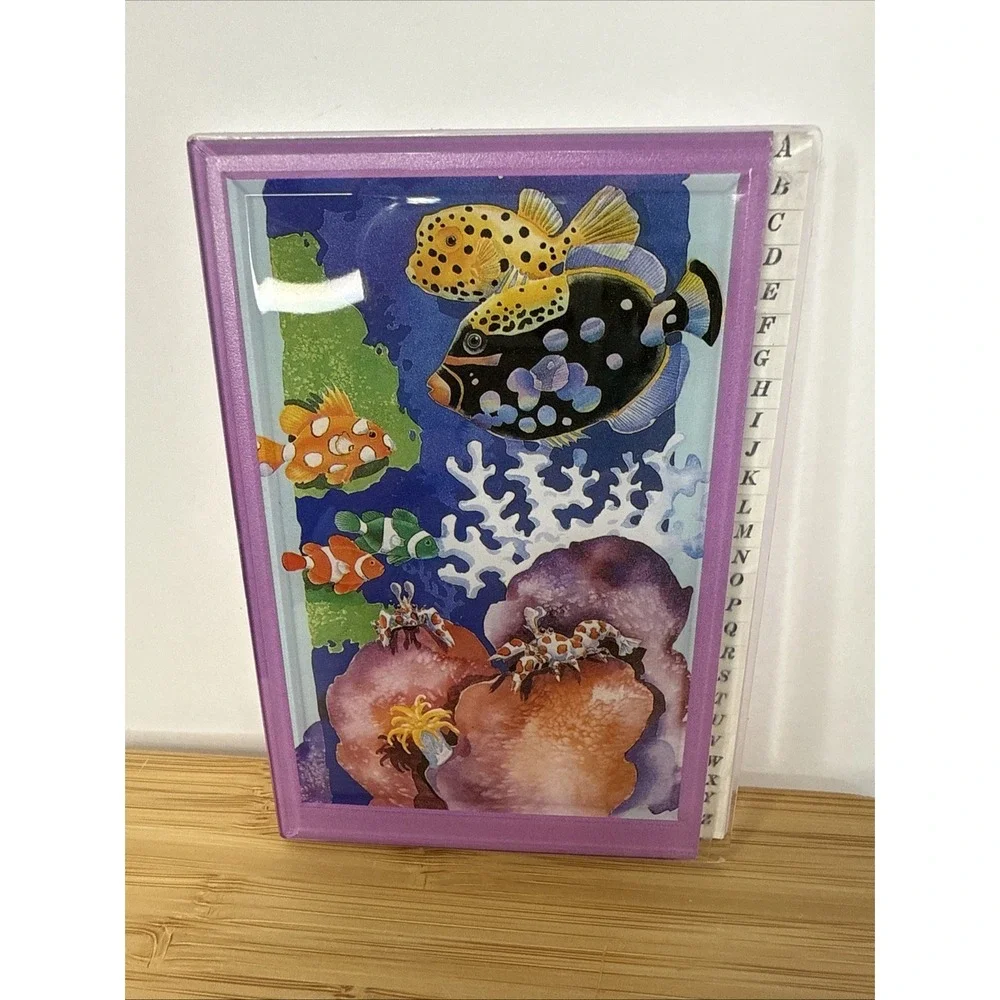 Vintage 90's Tropical Fish Mini Address Book 5.5